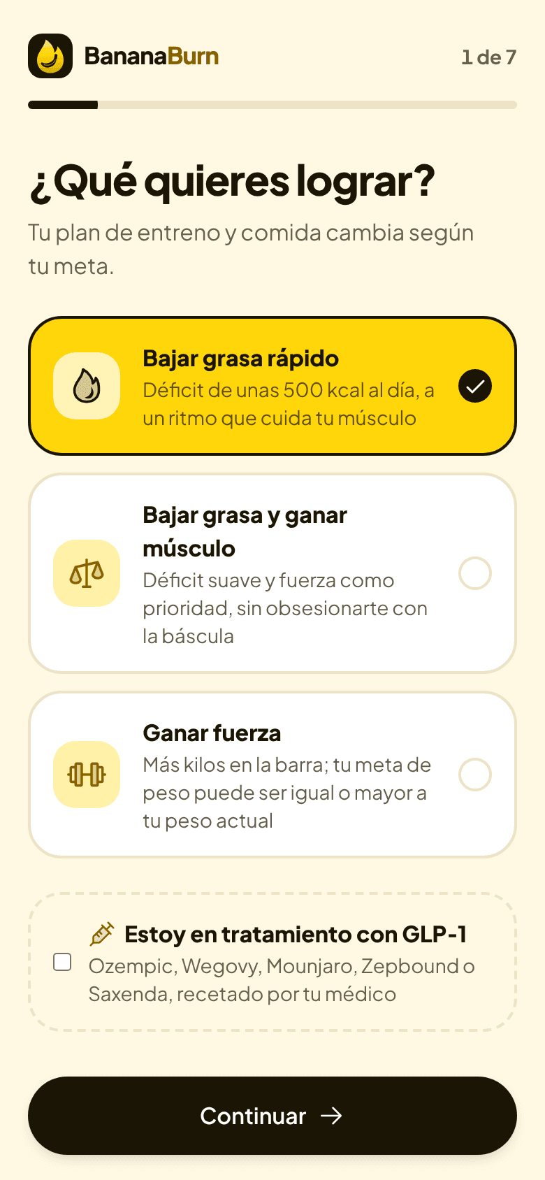 Paso 1: Cuéntanos tu objetivo